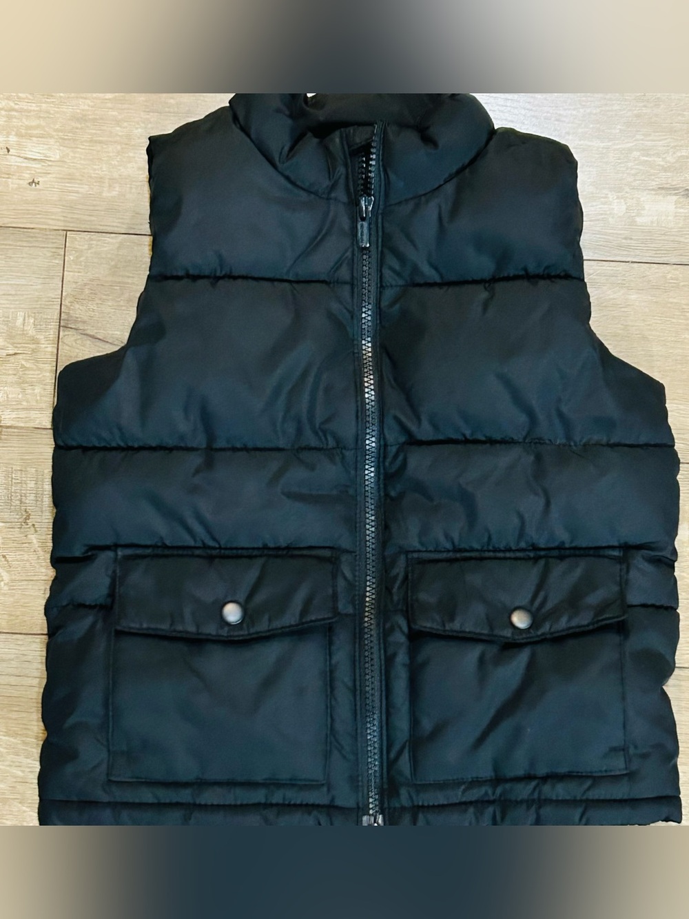 Old Navy Toddler 5T Unisex Puffer Vest Black With Pockets Water Resistant